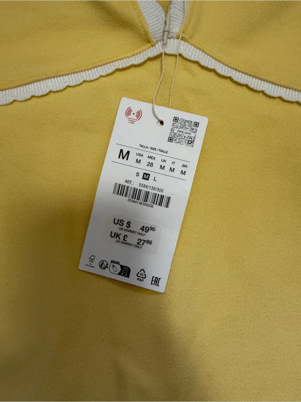 Yellow Contrast Trim Maxi Dress – Size Medium - Picture 4 of 5